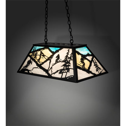 Meyda Tiffany Alpine 6 Light 33" Wide Linear Pendant