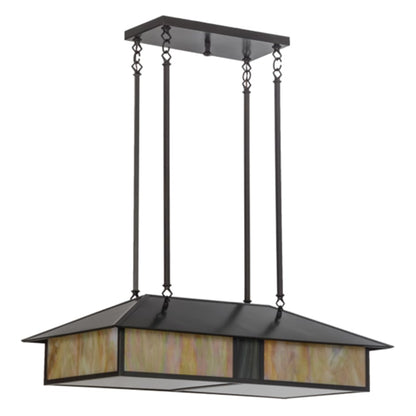 Meyda Tiffany Mission 4 Light 36" Wide Linear Pendant