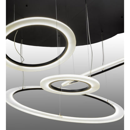 Meyda Tiffany Anillo Tilt 84" Wide Abstract Multi Light Pendant