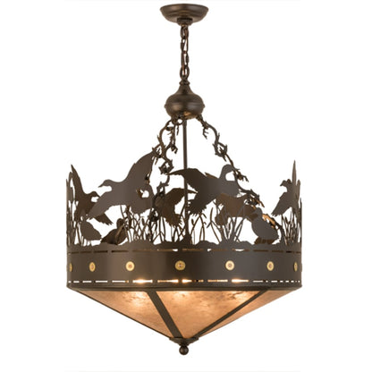Meyda Tiffany Ducks in Flight 4 Light 24" Wide Pendant