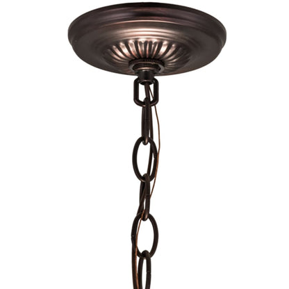 Meyda Tiffany Tiffany Lotus Leaf 3 Light 24" Wide Pendant