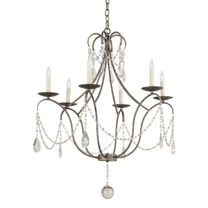 Meyda Tiffany Kaitlynn 6 Light 31" Wide Crystal Candle Style Chandelier