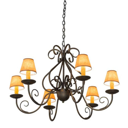 Meyda Tiffany Jenna 6 Light 36" Wide Chandelier