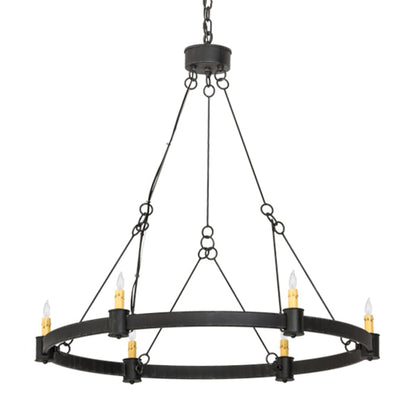 Meyda Tiffany Kenosha 6 Light 36" Wide Taper Candle Style Chandelier
