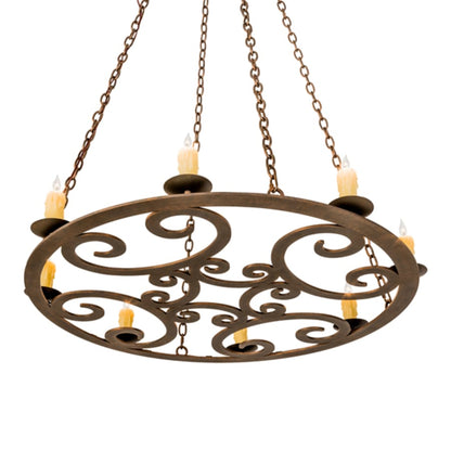 Meyda Tiffany 8 Light 42" Wide Taper Candle Pendant