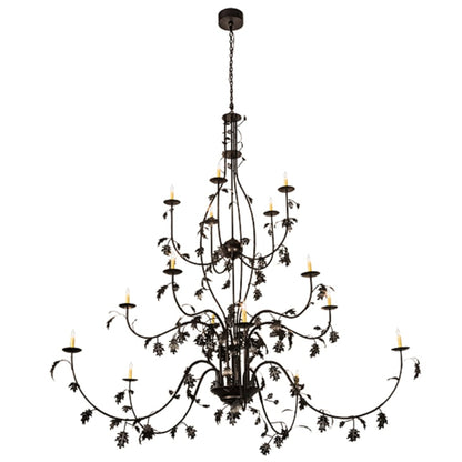 Meyda Tiffany Oak Leaf 15 Light 96" Wide Taper Candle Style Chandelier