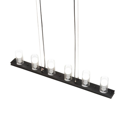 Meyda Tiffany 6 Light 44" Wide Pillar Candle Linear Pendant
