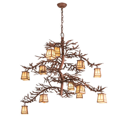 Meyda Tiffany Pine Branch 12 Light 44" Wide Chandelier