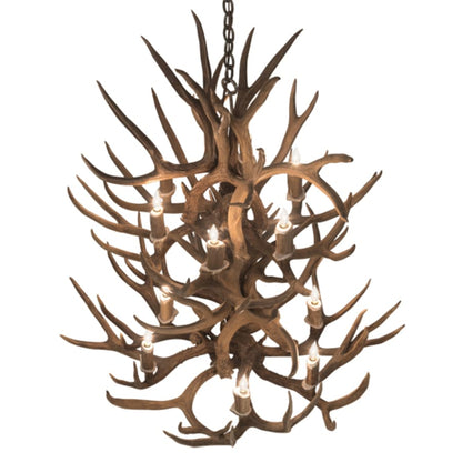 Meyda Tiffany Antlers 12 Light 34" Wide Antler Candle Style Chandelier