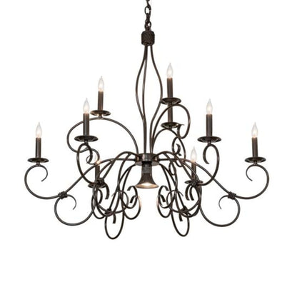 Meyda Tiffany Grace 9 Light 40" Wide Taper Candle Style Chandelier