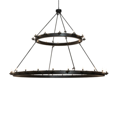 Meyda Tiffany Loxley 36 Light 96" Wide Taper Candle Ring Chandelier