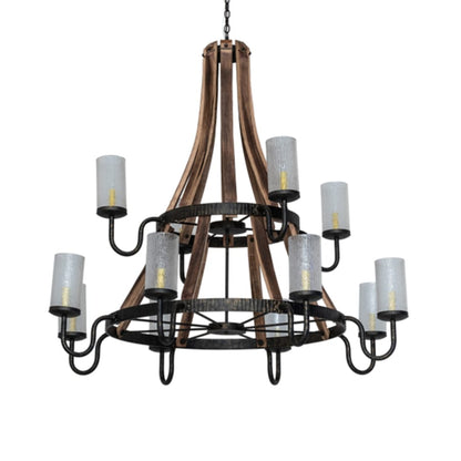 Meyda Tiffany Barrel Stave 12 Light 61" Wide Chandelier