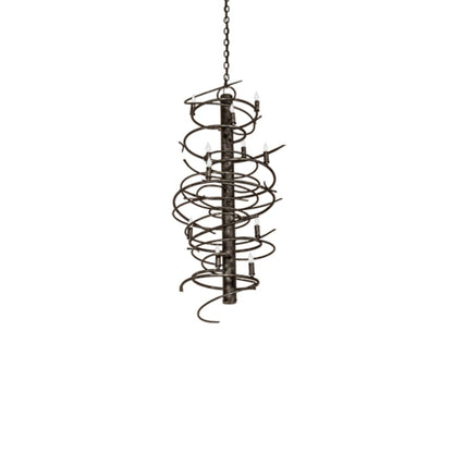 Meyda Tiffany Cyclone 12 Light 21" Wide Taper Candle Abstract Chandelier