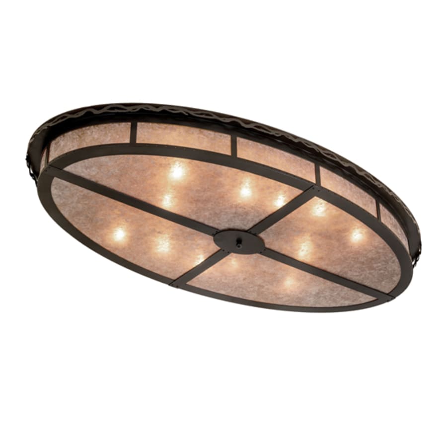Meyda Tiffany Craftsman Prime 12 Light 72" Wide Flush Mount Ceiling Fixture