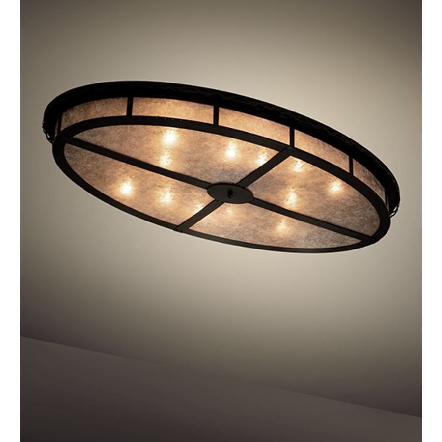 Meyda Tiffany Craftsman Prime 12 Light 72" Wide Flush Mount Ceiling Fixture