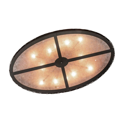 Meyda Tiffany Craftsman Prime 12 Light 72" Wide Flush Mount Ceiling Fixture