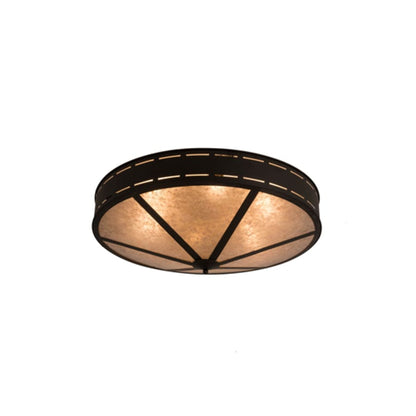 Meyda Tiffany Craftsman Prime 6 Light 42" Wide Flush Mount Ceiling Fixture