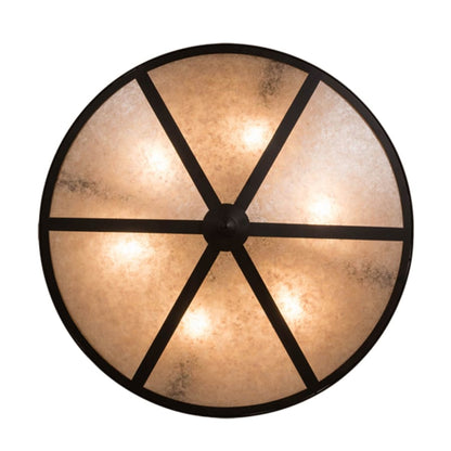 Meyda Tiffany Craftsman Prime 6 Light 42" Wide Flush Mount Ceiling Fixture