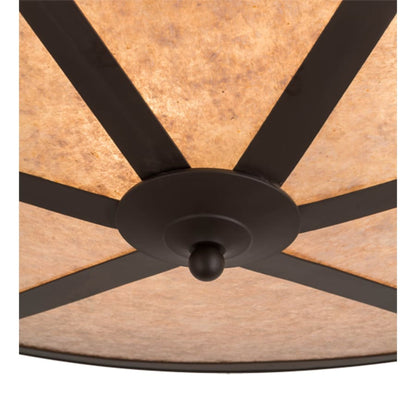 Meyda Tiffany Craftsman Prime 6 Light 42" Wide Flush Mount Ceiling Fixture