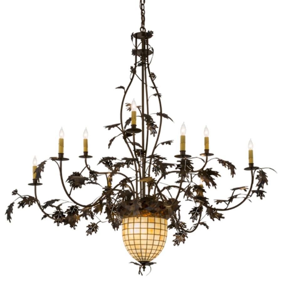 Meyda Tiffany Greenbriar Oak 11 Light 63" Wide Taper Candle Style Chandelier