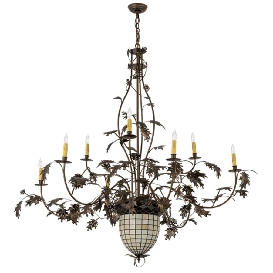 Meyda Tiffany Greenbriar Oak 11 Light 63" Wide Taper Candle Style Chandelier