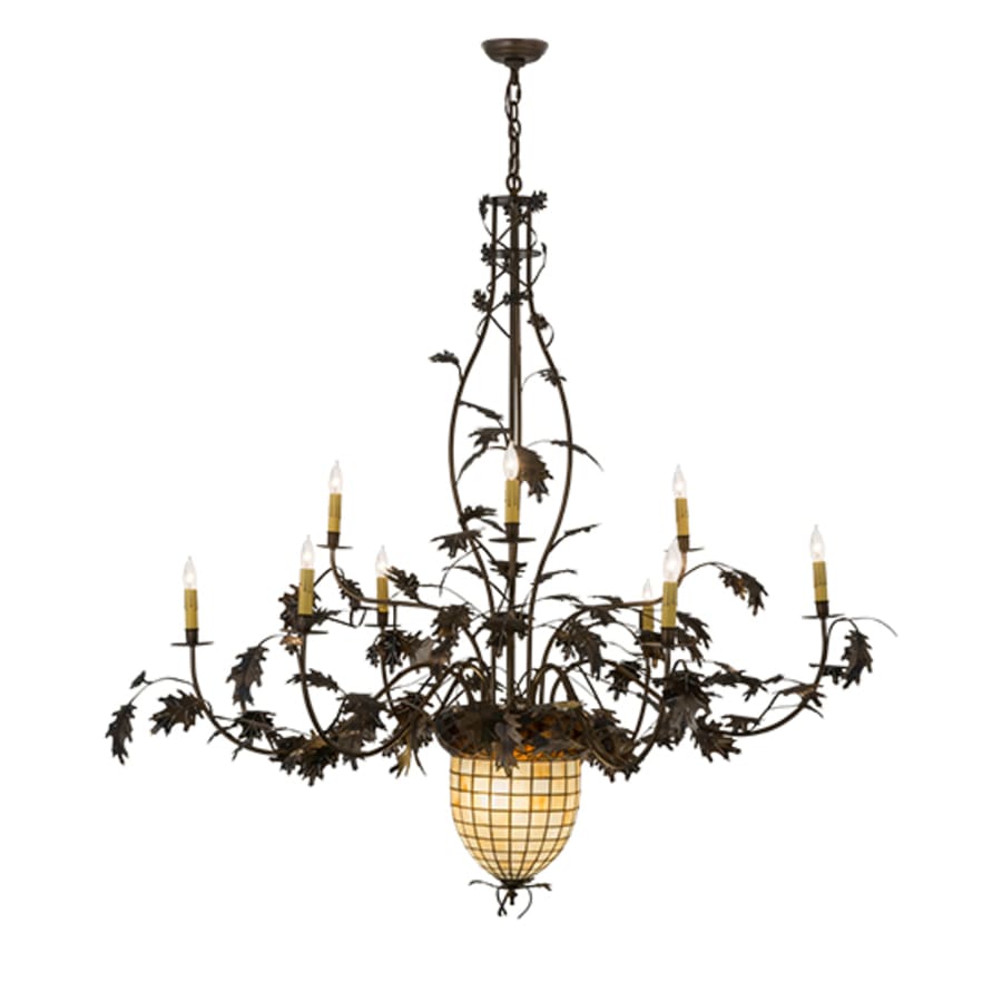 Meyda Tiffany Greenbriar Oak 11 Light 63" Wide Taper Candle Style Chandelier