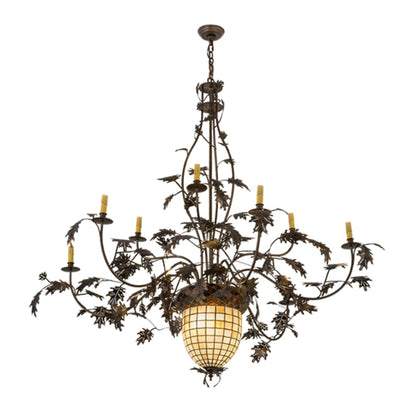 Meyda Tiffany Greenbriar Oak 11 Light 63" Wide Taper Candle Style Chandelier