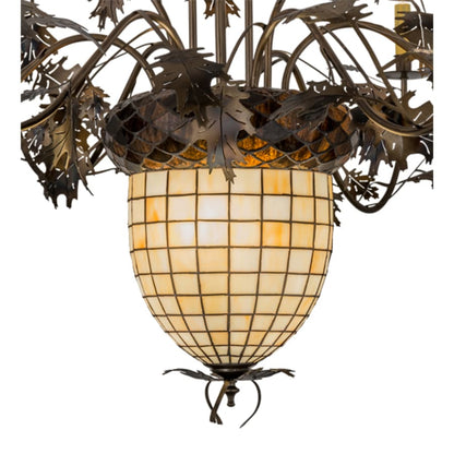 Meyda Tiffany Greenbriar Oak 11 Light 63" Wide Taper Candle Style Chandelier