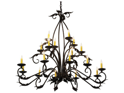 Meyda Windsor 18-Light Candelabra Chandelier in Antique Brown Finish