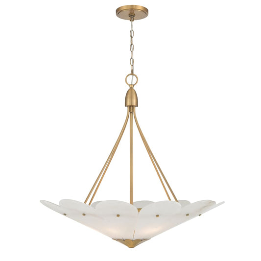Minka Lavery Althira 6 Light 33" Wide Pendant with Alabaster Shade