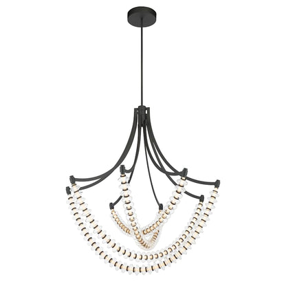 Minka Lavery Pearl 39" Wide LED Abstract Chandelier with Clear, Blown Glass Shades