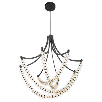 Minka Lavery Pearl 39" Wide LED Abstract Chandelier with Clear, Blown Glass Shades