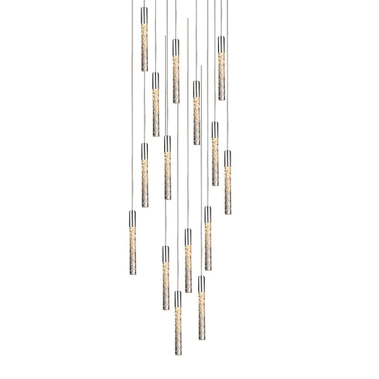 Modern Forms Magic 15 Light 23" Wide LED Multi Light Pendant with Piastra Crystal Shades