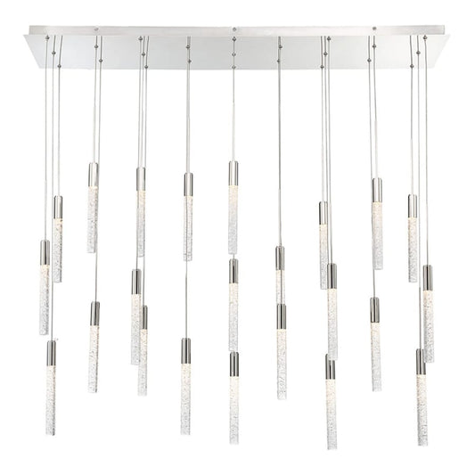 Modern Forms Magic 23 Light 54" Wide LED Linear Multi Light Pendant with Piastra Crystal Shades