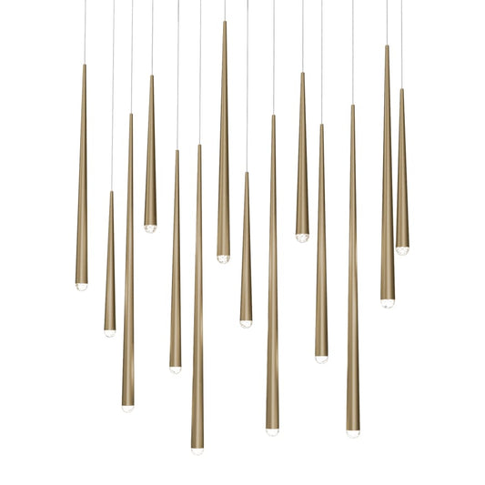 Modern Forms Cascade 14 Light 10" Wide LED Crystal Multi Light Pendant