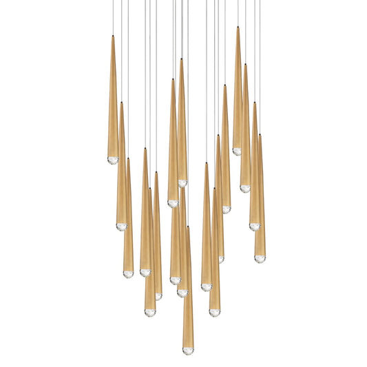 Modern Forms Cascade 26" Wide LED Suspended Pendant with K-2 Hand Cut Clear Crystal Shade