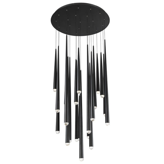 Modern Forms Cascade 26" Wide LED Suspended Pendant with K-2 Hand Cut Clear Crystal Shade