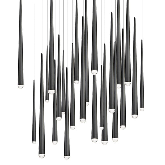 Modern Forms Cascade 25 Light 28" Wide LED Crystal Multi Light Pendant