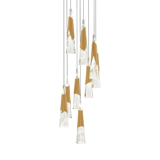 Modern Forms Kilt 9 Light 17" Wide LED Suspension Multi Light Pendant