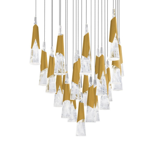 Modern Forms Kilt 25 Light 28" Wide LED Suspension Multi Light Pendant
