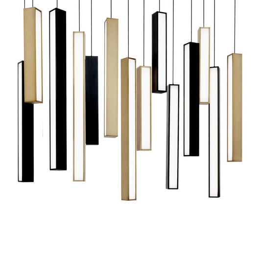Modern Forms Chaos 14 Light 10" Wide LED Suspension Linear Pendant