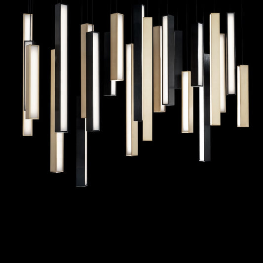 Modern Forms Chaos 23 Light 12" Wide LED Suspension Linear Pendant