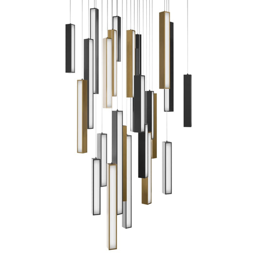 Modern Forms Chaos 25 Light 28" Wide LED Suspension Multi Light Pendant