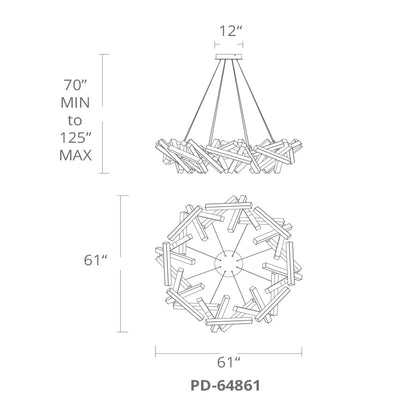 Modern Forms Chaos 61" Wide Integrated LED Chandelier