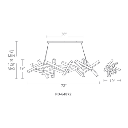 Modern Forms Chaos 72" Wide Integrated LED Chandelier