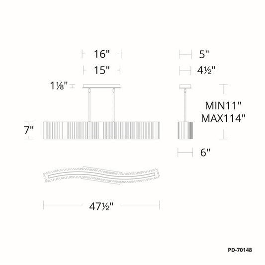 Modern Forms Rhiannon 48" Wide LED Linear Chandelier