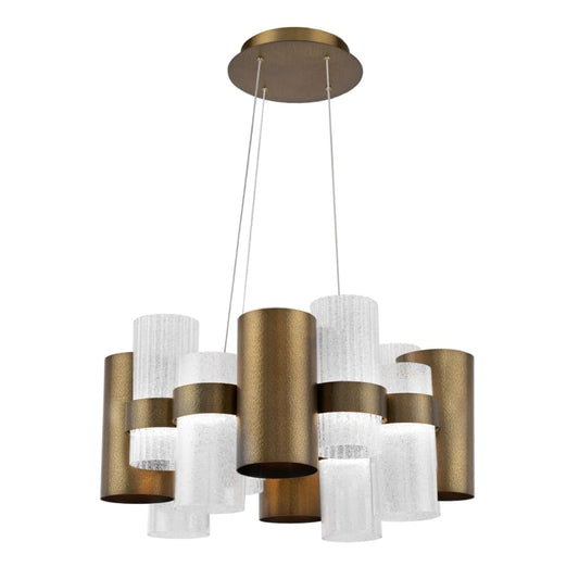 Modern Forms Harmony 35" Wide LED Suspended Chandelier with Beaded Glass and Metal Shade