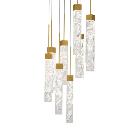 Modern Forms Minx 9 Light 17" Wide LED Crystal Multi Light Pendant