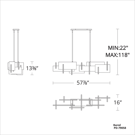 Modern Forms Amari 58" Wide LED Chandelier