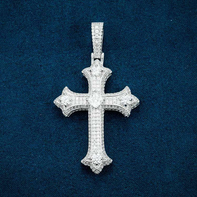 Moissanite Cross Pendant
